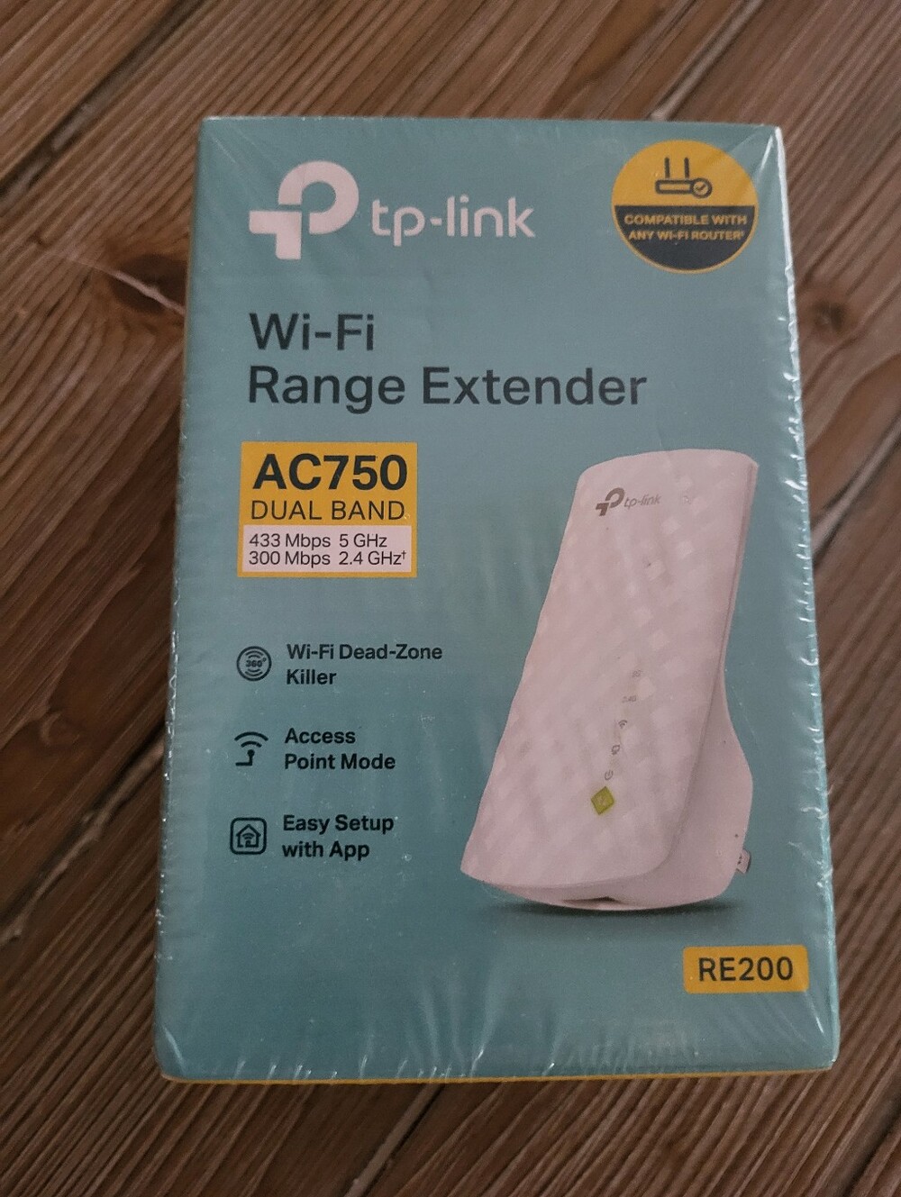 TP-Link White Wi‑Fi Range Extender AC750 RE200